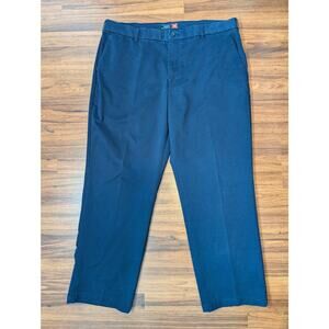 Izod Classic Fit Chino Pants 42x32 Navy Blue